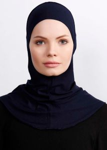Große Hijab BONE Bonnet Marineblau Kopfbedeckung Kopftuch Untertuch Tesettür Turban