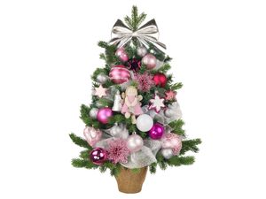 Set Weihnachtskugeln 60 Stück in box PREMIUM PINK für Weihnachtsbäume bis 100 cm