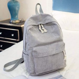 Uni Schulrucksack, Vintage Casual Cord Solid Rucksack, leicht, wasserabweisend, College Reisetasche