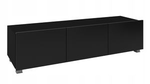 GRAINGOLD TV-Lowboard Calardus 150 cm - Kleiner TV-Ständer - Mediaschrank, RTV-Tisch, Hängeschrank - Schwarz