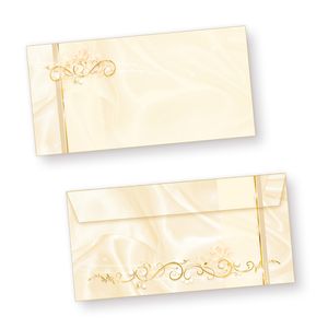 Briefumschläge creme (50 Stück) Elegante DIN lang Kuverts Umschläge für Einladungen Hochzeit