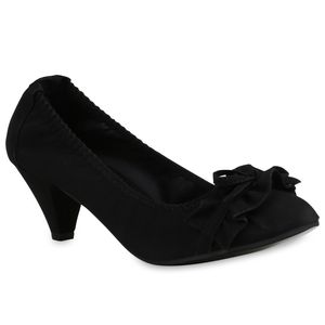 VAN HILL Klasické dámské lodičky na podpatku Midi Heels Loops 816414, Barva: černá, Velikost: 39