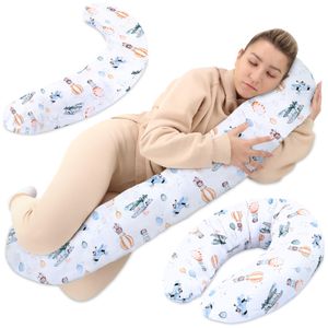 Stillkissen xxl Seitenschläferkissen Baumwolle - Pregnancy Pillow Schwangerschaftskissen Lagerungskissen Erwachsene 165x70 cm Luftballons