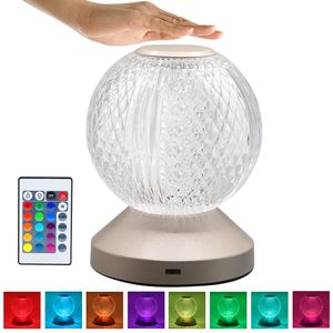ZMH Nachttischlampe LED Touch Dimmbar Tischleuchte Kabellos mit Akku 16 Farben 4 Modi RGB Farbwechsel Nachtlicht für Wohnzimmer Schlafzimmer Esszimmer