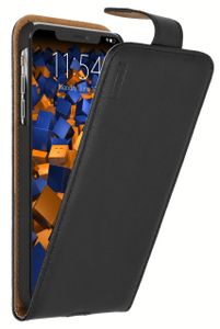 mumbi Tasche Flip Case kompatibel mit iPhone XS Max Hülle Handytasche Case Wallet, schwarz
