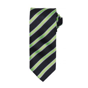 Pánska kravata Premier s vafľovým vzorom (2 ks/balenie) RW6950 (jedna veľkosť) (čierna / limetková)