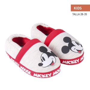 CERDÃ LIFE'S LITTLE MOMENTS â Dětské zimní bačkory Mickey Mouse s polstrovanou stélkou a protiskluzovou podrážkou â oficiální licence Disney, šedá a červená barva