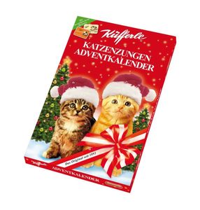Küfferle Adventkalender, 100g Adventskalender Katzenzungen