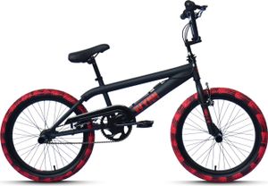 WYNN BMX Freestyle 20 Zoll XX1.4 schwarz-rot Rahmenhöhe 28 cm Kinder Erwachsene V-Brake