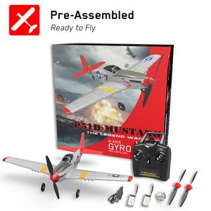 3 Batterie Eachine Mini Gyro RC Airplane Trainer Fixed Mustang P-51D EPP 400mm 2.4G 6-Axis