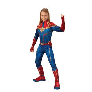 Captain Marvel - Kostým - Dievčatá BN5131 (L) (Modrá/červená/zlatá)