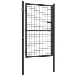 vidaXL Mesh-Gartentor Verzinkter Stahl 100 x 225 cm Grau