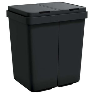 vidaXL Duo Bin Anthracite 2x25 l