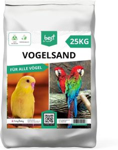 Best For Home Vogelsand - Quarzsand für Vogelkäfige, Sand für Käfige-0,1-0,4-25Kg