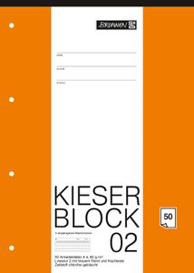 Kieser Block 02 DIN A4 Schullineatur 4-fach gelocht