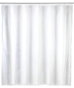 WENKO Dusch Vorhang Badewannen Inkl Ringe Textil 120x200 cm Uni Weiß Bad Dusche