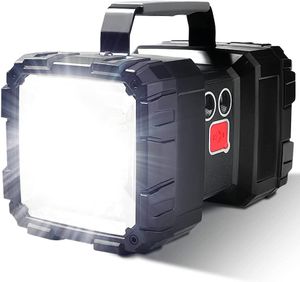 LED Taschenlampe Handscheinwerfer 5000mAh Doppelkopf Taschenlampe Super Helle Arbeitslicht USB Wiederaufladbar Wasserdicht Handlampe