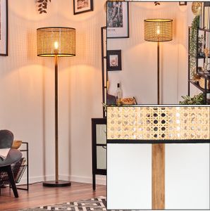 Casalina Stehlampe im skandinavischen Design aus Rattan/Wienergeflecht
