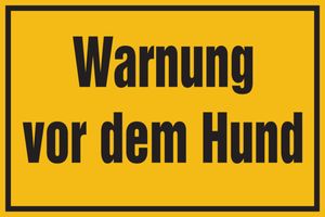 Dreifke® Hinweisschild, Warnung vor dem Hund, 200x300mm, Kunststoff, PVC 1 Stk.