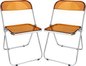 2er Set Klappstuhl Lounge-Sessel Besuchersstuhl Gelb