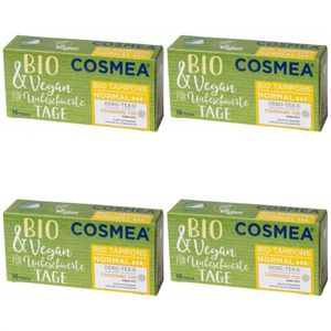 4 x Cosmea Bio Tampon Normal Vegan 16 Stück