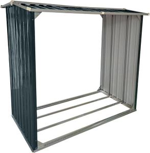 Brennholzunterstand Holzunterstand 172 cm Länge Brennholz Regal Lager Anthrazit Brennholzunterstand Holzunterstand 172 cm Länge Brennholz Regal Lager Anthrazit