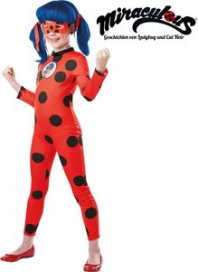 Ladybug-Kostüm für Kinder Overall mit Maske rot-schwarz