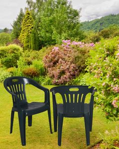 Gartenstuhl Damorus, Gartensitz, Stuhl für Esstisch, Outdoor-Sessel, 100 %  Italy, 56x55h78 cm, Grün