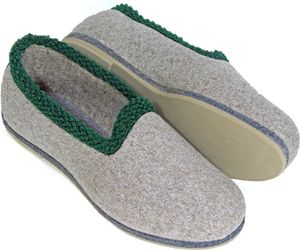 PANTOFFELMANN Filzhaussschuh Wollmischfilz Herren Damen Filzpantoffel warme leichte Hausschuhe grau 37