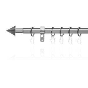 Lichtblick Gardinenstange Kegel, 20 mm, ausziehbar, 1 läufig 130 - 240 cm Chrom matt