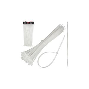 Kabelbinder Set UV-Beständig Kabelmanagement Kabelorganizer Kabelbinderset  4.8x300mm, Weiß