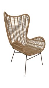 SIT Möbel Sessel | Rattan natur | Gestell Metall antikschwarz | B 75 x T 84 x H 113 cm | 05341-01 | Serie RATTAN