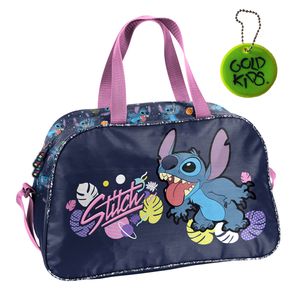 Sporttasche Kinder für Mädchen & Jungen - Umhängetasche mit Stitch Motiv - Schwimmtasche mit verstärktem Boden - Trainingstasche 40 cm x 25 cm x 13 cm