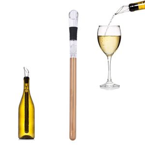 Wine Sceptre Weinkühlstab mit Belüfter aus Edelstahl,Premium Weinkühler Dekantierer eschenk Frauen Männer(Roségold)