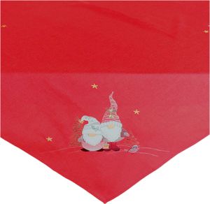 Tischwäsche Stickerei Wichtel Tischdecke Tischläufer Weihnachten 130 x 170 cm