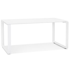 Kokoon® Schreibtisch / Besprechungstisch/ Office Desk ABAK 80x160x74,2 cm,Glas, Weiß,57,9 kg