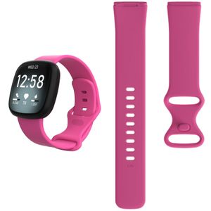 Silikon Ersatzband Armband für Fitbit Versa 3 / Sense „Sport“, S, Pink