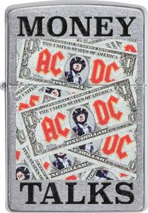 ZIPPO - AC/DC® Design - Money Talks Silber Dollar Angus Young Sturmfeuerzeug nachfüllbar Benzin 60006192