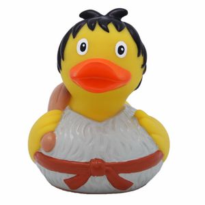 LiLaLu - 1865 - Badeente Neandertaler, Gummiente, Quietscheente, PVC, 9cm x 7cm x 8,5cm