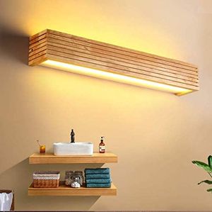 LED Wandleuchte Holz Wandlampe innen LED Wandbeleuchtung Leuchte für Wohnzimmer Schlafzimmer Treppenhaus Flur (35cm neu)