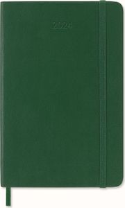 Moleskine 12 Monate Tageskalender 2024, Pocket/A6, 1 Tag = 1 Seite, Weicher Einband, Myrtengrün