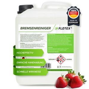 Flotex® - Bremsenreiniger 5 Liter | Bremsenservice im 5-Liter-Tank | | Werkstattreiniger frei von Aceton | Schnelle & effektive Reinigung | Schonend & Rückstandsfrei | sehr Kurze Verdunstungszeit