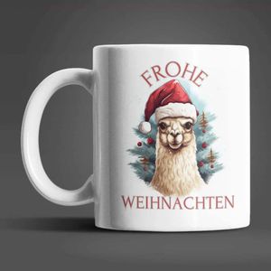 Weihnachten Lama Kaffeetasse Teetasse Tasse Geschenkidee 330 ml