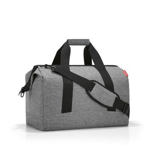 reisenthel allrounder L, cestovná taška, športová taška, taška cez rameno, lekárska taška, taška, polyesterová tkanina, Twist Silver, 30 L, MT7052