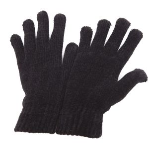 Damen Handschuhe Magic Gloves aus Chenille GL148 (Einheitsgröße) (Schwarz)