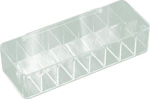 Aufbewahrungsbox für Kontaktlinsen, transparentes Design, 12 Fächer, große Kapazität, staubdichter Kontaktlinsen-Organizer, tragbares Etui