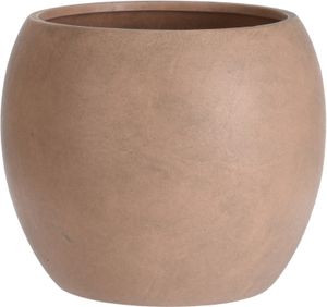 Keramischer Blumentopf Oval, 19,5x19,5x16, terracotta