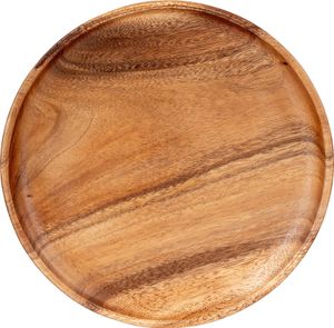 Holzteller Akazie rund 30cm Holz Schale Obstteller Deko Unikat