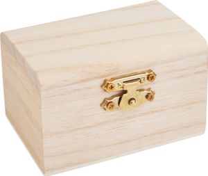 VBS Holztruhe, Rohholz, ca. B 8,2 x T 5,7 x H 5 cm, DIY Basteln, Dekoration
