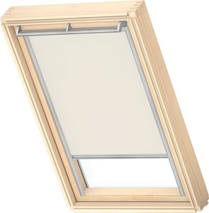 VELUX Original Verdunkelungsrollo für VELUX dachfenster PK08, Hellbeige, Grauer Führungsschiene